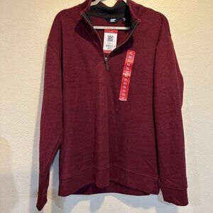Men's Lands End Rib Quarter Zip Pullover Sweater